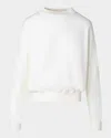 Akris Punto Mock Neck Merino Wool Sweater In Cream