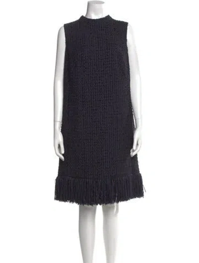Pre-owned Akris Punto Mock Neck Mini Dress W/ Tags In Black