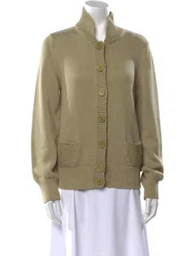 Pre-owned Akris Punto Mock Neck Sweater In Green