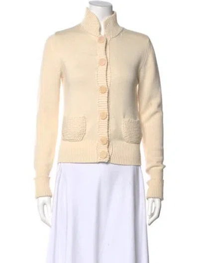 Pre-owned Akris Punto Mock Neck Sweater In Neutral
