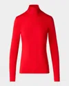 Akris Punto Modal Jersey Mock-neck Shirt In Red