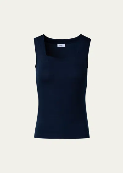 Akris Punto Modal Stretch Knit Tank Top In Blue