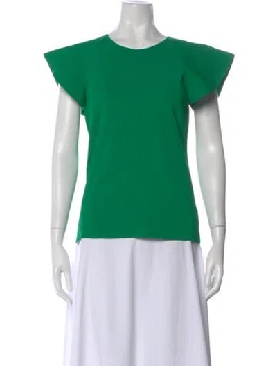 Pre-owned Akris Punto Nylon Crew Neck Top In Green