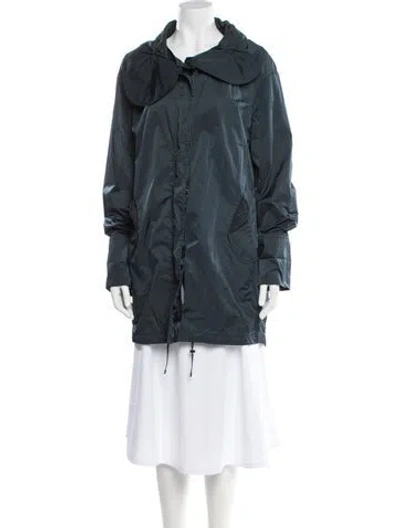 Pre-owned Akris Punto Nylon Parka In Blue