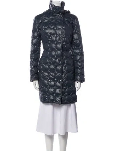 Pre-owned Akris Punto Nylon Trench Coat In Blue