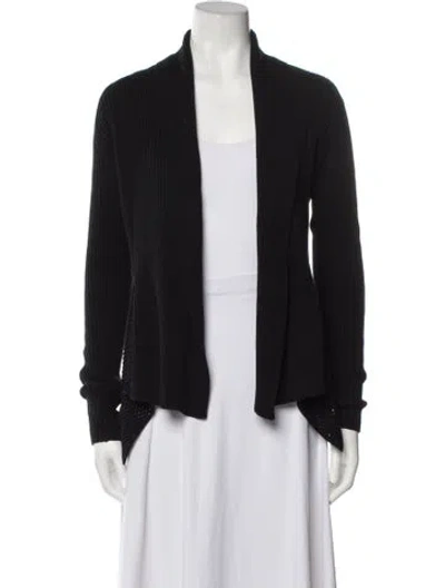 Pre-owned Akris Punto Open Front Sweater In Black