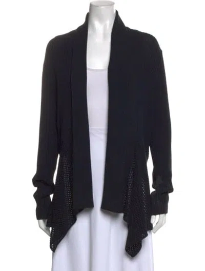 Pre-owned Akris Punto Open Front Sweater In Black