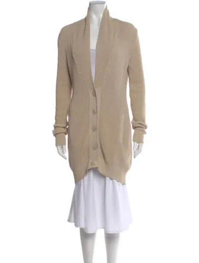 Pre-owned Akris Punto Open Front Sweater In Neutral