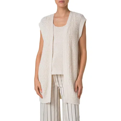AKRIS PUNTO AKRIS PUNTO OPEN FRONT SWEATER VEST