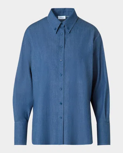 AKRIS PUNTO OVERSIZED COTTON DENIM SHIRT