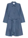 Akris Punto Panelled Mini Dress In Blue