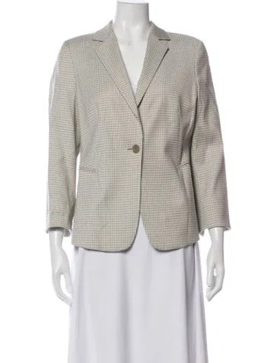 Pre-owned Akris Punto Patterned Blazer In Black
