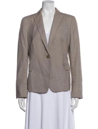 Pre-owned Akris Punto Patterned Blazer In Grey