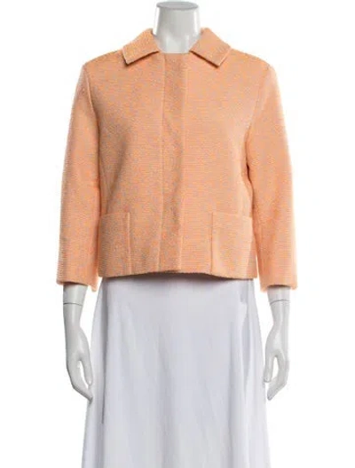 Pre-owned Akris Punto Patterned Blazer In Orange