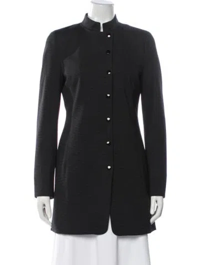 Pre-owned Akris Punto Patterned Coat In Gray