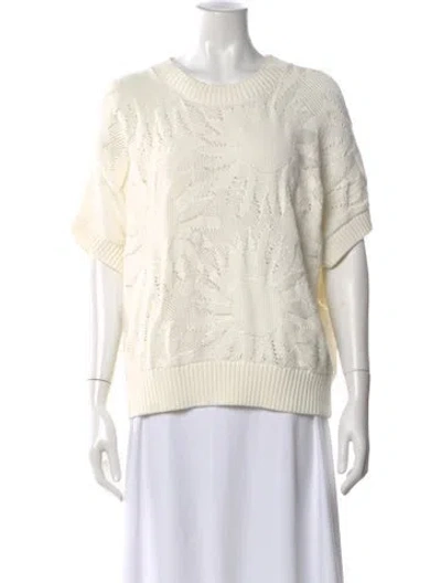 Pre-owned Akris Punto Patterned Crew Neck Sweater In Neutral