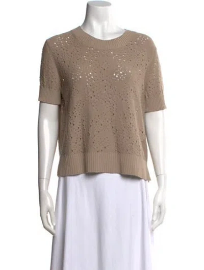 Pre-owned Akris Punto Patterned Crew Neck Sweater In Neutral