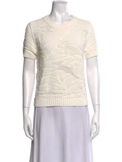 Pre-owned Akris Punto Patterned Crew Neck Sweater In Neutral