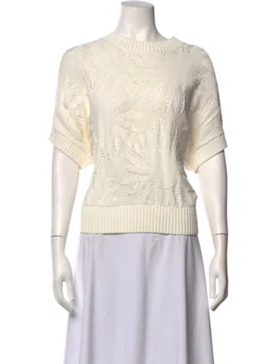 Pre-owned Akris Punto Patterned Crew Neck Sweater In Neutrals