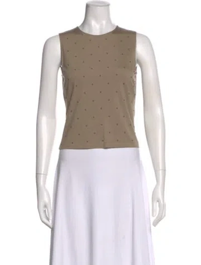 Pre-owned Akris Punto Patterned Crew Neck Top In Neutral