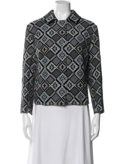 Pre-owned Akris Punto Patterned Jacket In Black