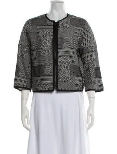 Pre-owned Akris Punto Patterned Jacket In Black