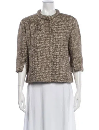 Pre-owned Akris Punto Patterned Jacket In Neutrals