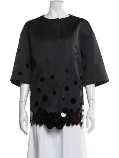 Pre-owned Akris Punto Patterned Jacket W/ Tags In Black
