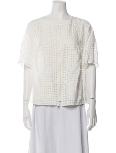 Pre-owned Akris Punto Patterned Jacket W/ Tags In Neutrals