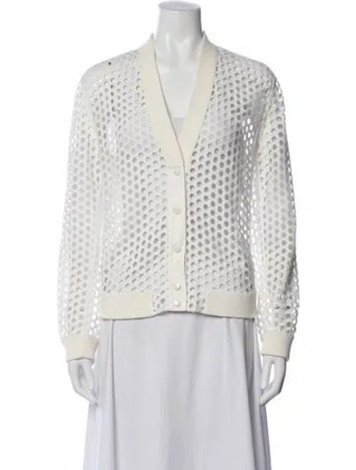 Pre-owned Akris Punto Patterned Jacket In White