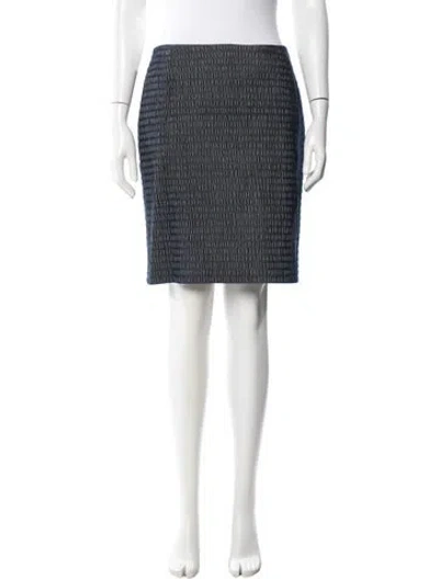 Pre-owned Akris Punto Patterned Knee-length Skirt In Blue