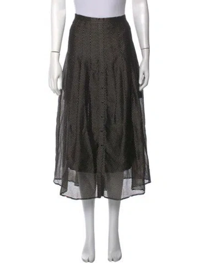 Pre-owned Akris Punto Patterned Long Skirt In Black/neutrals