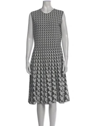 Pre-owned Akris Punto Patterned Midi Length Dress In Multi