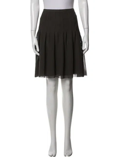 Pre-owned Akris Punto Patterned Mini Skirt In Brown