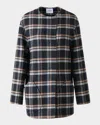 Akris Punto Plaid Double-face Wool Coat