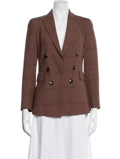 Pre-owned Akris Punto Plaid Print Blazer In Multi