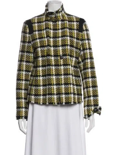 Pre-owned Akris Punto Plaid Print Blazer In Multi