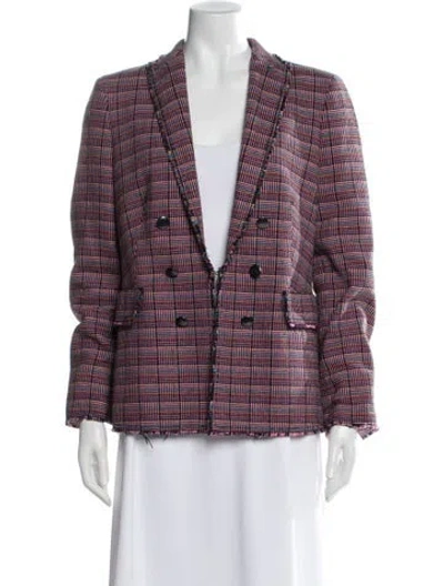 Pre-owned Akris Punto Plaid Print Blazer In Multicolor