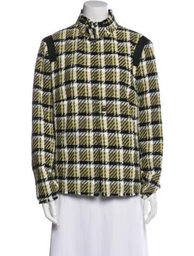 Pre-owned Akris Punto Plaid Print Jacket In Multi