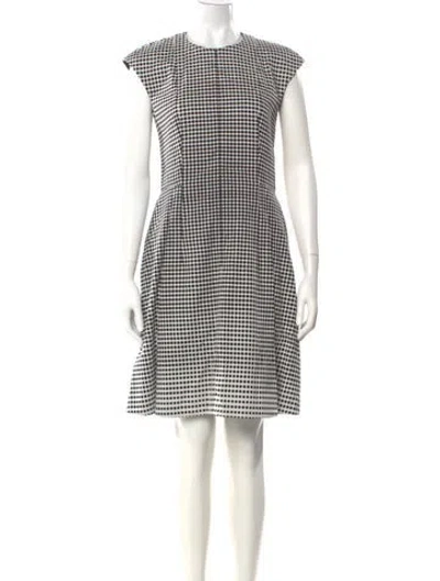 Pre-owned Akris Punto Plaid Print Knee-length Dress