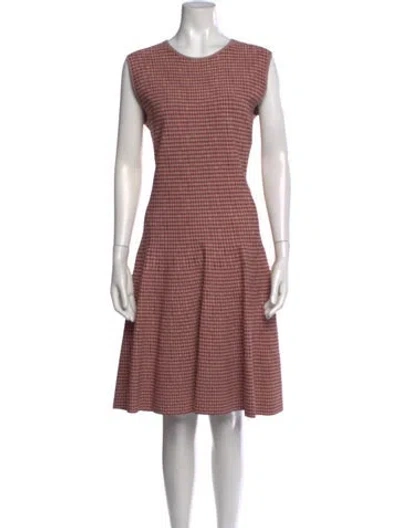 Pre-owned Akris Punto Plaid Print Knee-length Dress