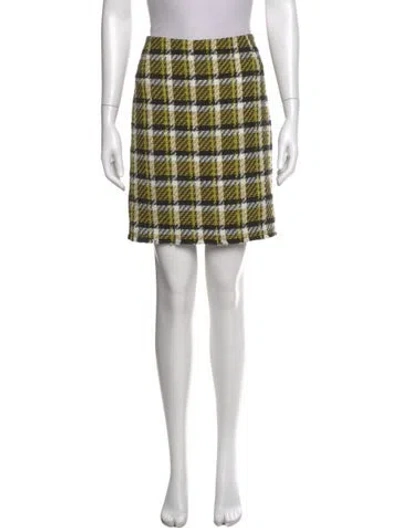 Pre-owned Akris Punto Plaid Print Mini Skirt