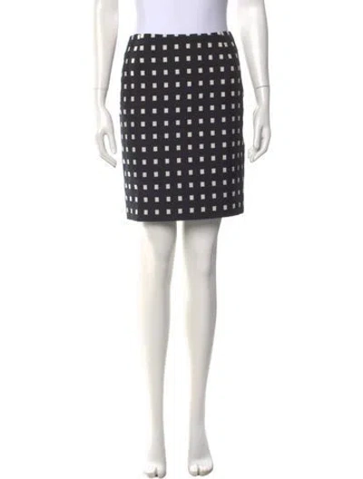 Pre-owned Akris Punto Plaid Print Mini Skirt In Black