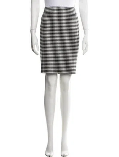 Pre-owned Akris Punto Plaid Print Mini Skirt In Black