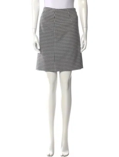Pre-owned Akris Punto Plaid Print Mini Skirt In Multi