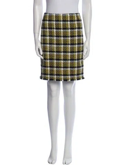 Pre-owned Akris Punto Plaid Print Mini Skirt In Multi