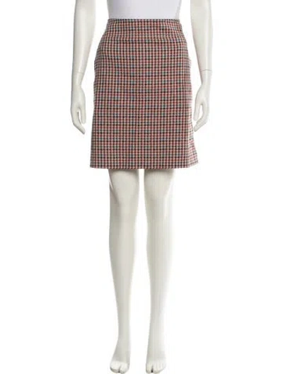 Pre-owned Akris Punto Plaid Print Mini Skirt In Multi