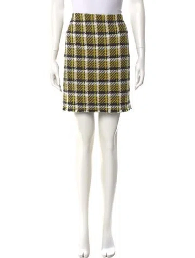 Pre-owned Akris Punto Plaid Print Mini Skirt In Multi