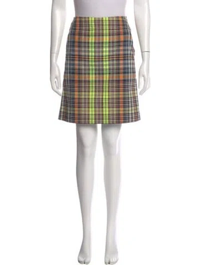 Pre-owned Akris Punto Plaid Print Mini Skirt In Multi