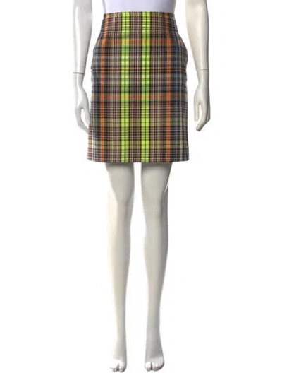 Pre-owned Akris Punto Plaid Print Mini Skirt In Multi